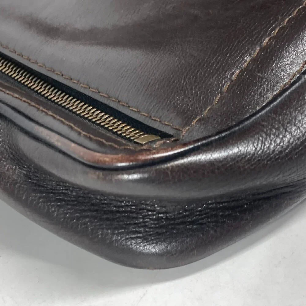 LOUIS VUITTON Brown Leather Hobo Bag